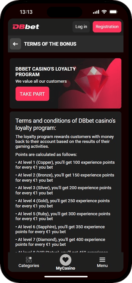 DBbet Loyalty Program